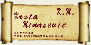 Krsta Minašević vizit kartica